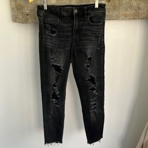 Distressed jeans